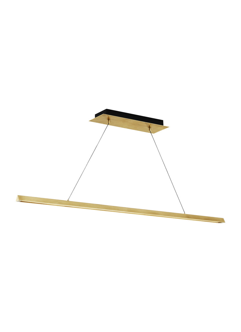 Visual Comfort Modern 700LSDES48NB-LED92730 LED Linear Suspension, Natural Brass
