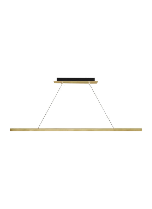 Visual Comfort Modern 700LSDES48NB-LED92730 LED Linear Suspension, Natural Brass