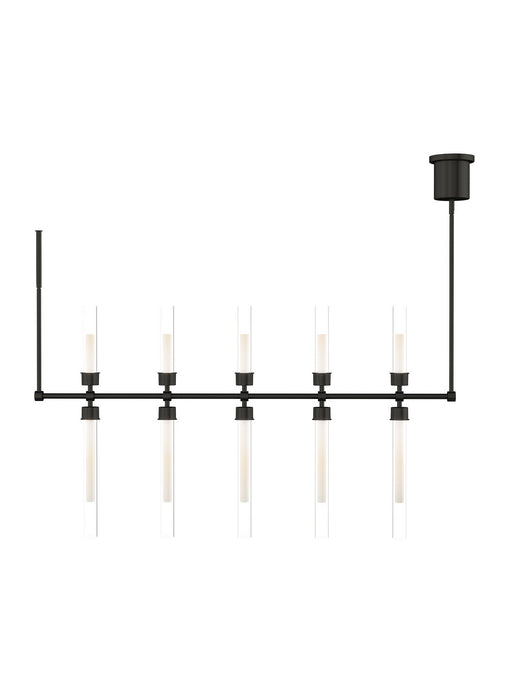 Visual Comfort Modern 700LSLNG48NB-LED930-277 LED Suspension, Natural Brass