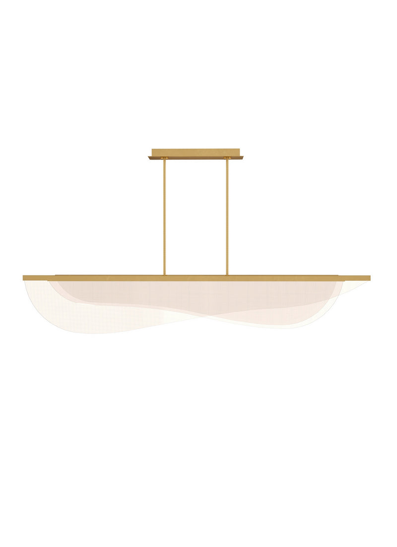 Visual Comfort Modern 700LSNYR60BR-LED930 LED Suspension, Plated Brass