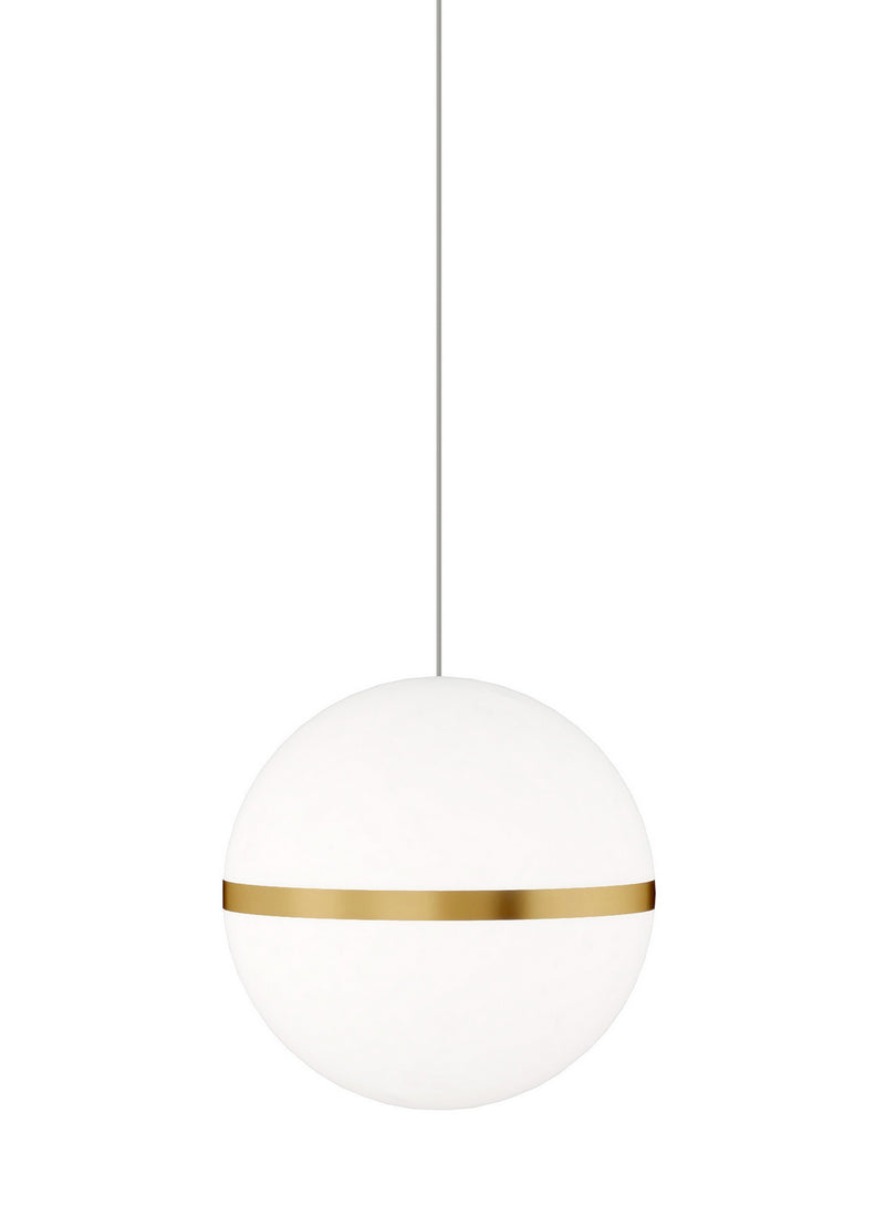 Visual Comfort Modern 700MOHNENB-LEDS930 LED Pendant, Natural Brass
