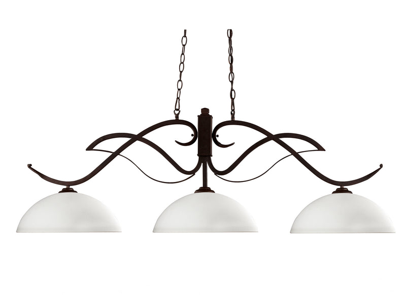 Z-Lite 126BRZ-DMO14 Three Light Billiard, Bronze