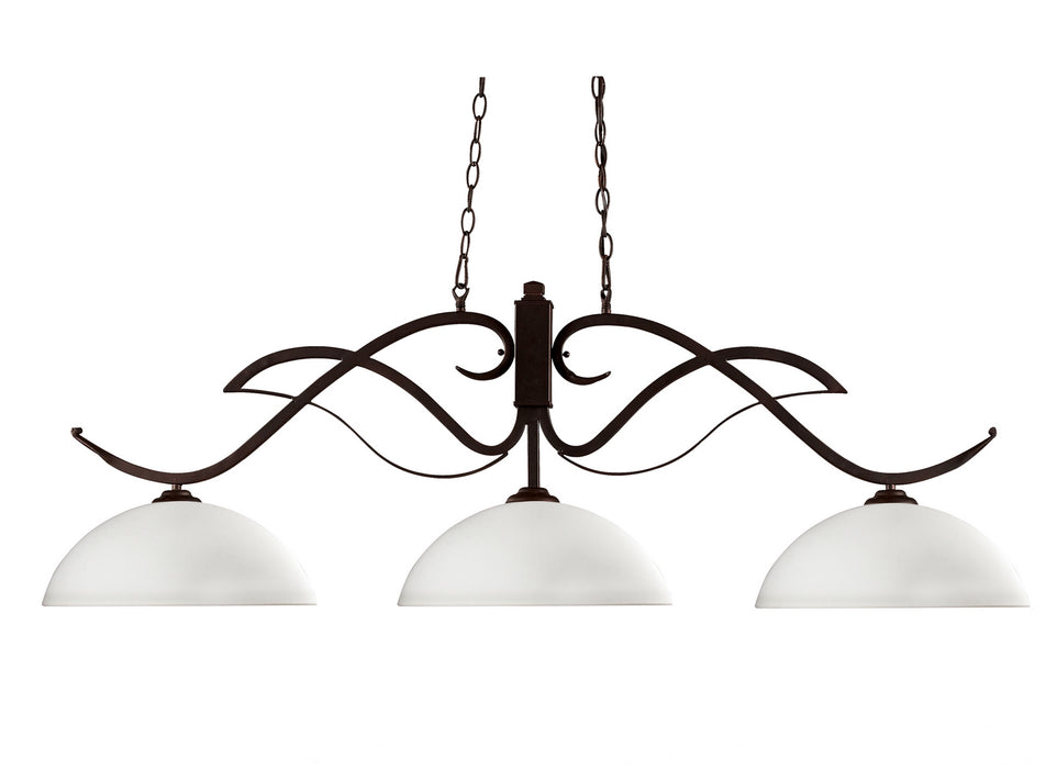 Z-Lite 126BRZ-DMO14 Three Light Billiard, Bronze