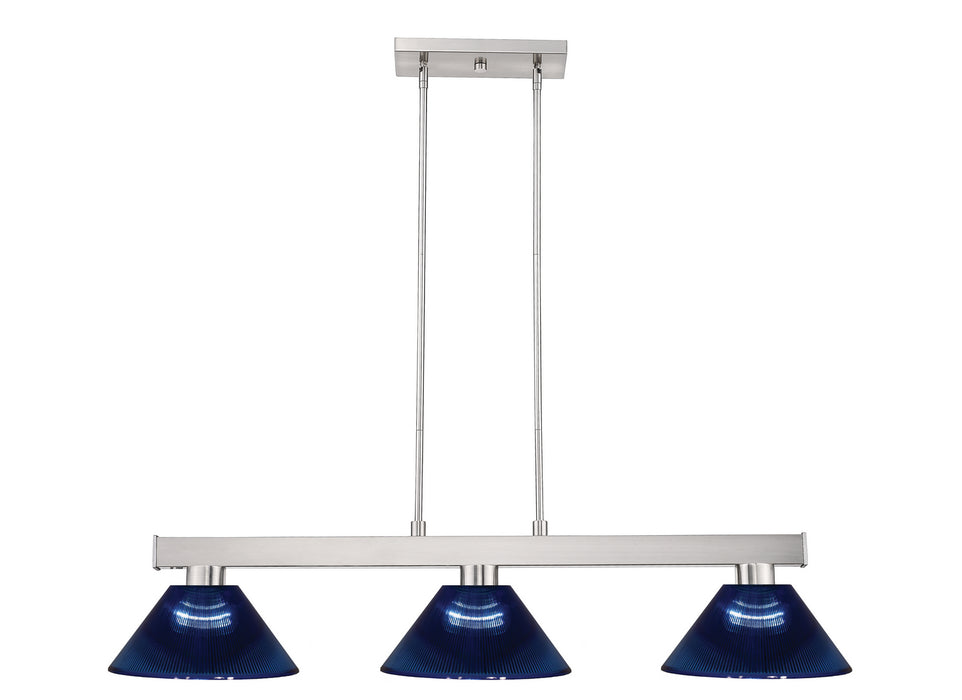 Z-Lite 152BN-ARDB Three Light Billiard, Brushed Nickel