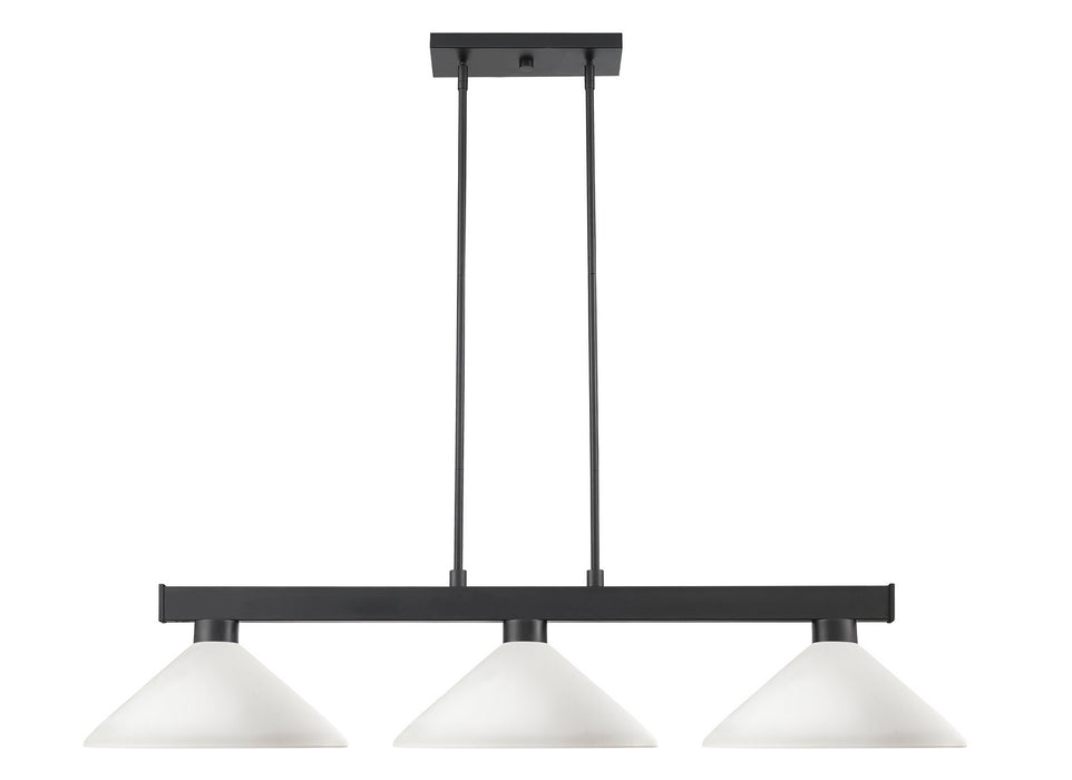 Z-Lite 152MB-AMO14 Three Light Billiard, Matte Black