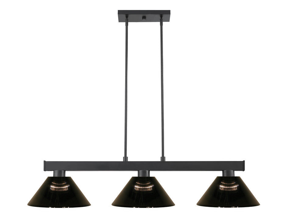 Z-Lite 152MB-ARS Three Light Billiard, Matte Black