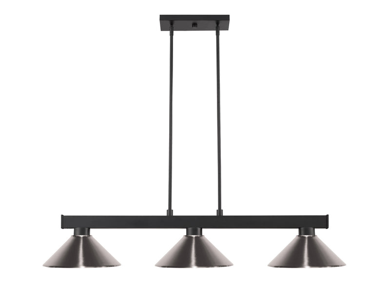 Z-Lite 152MB-MBN Three Light Billiard, Matte Black
