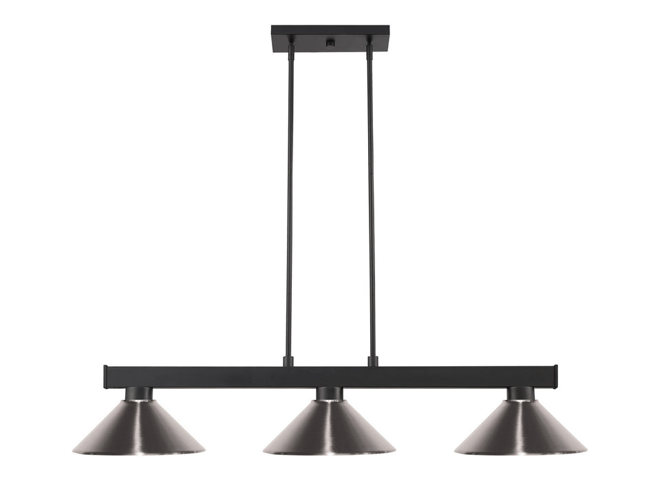 Z-Lite 152MB-MBN Three Light Billiard, Matte Black