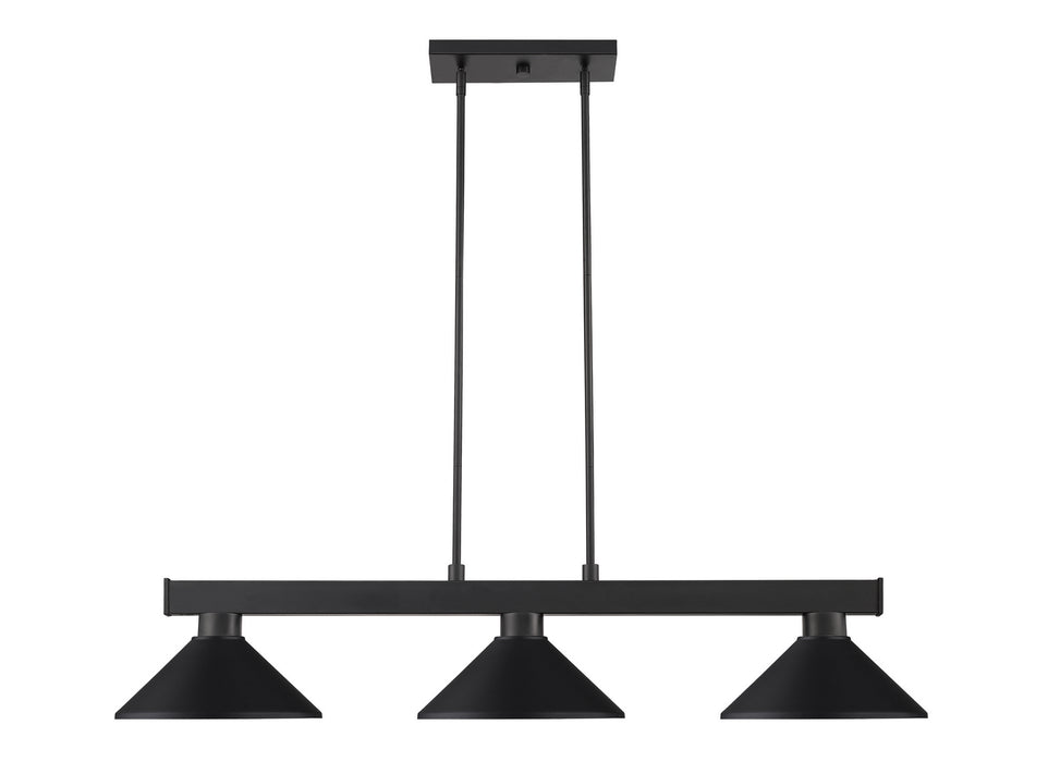 Z-Lite 152MB-MMB Three Light Billiard, Matte Black