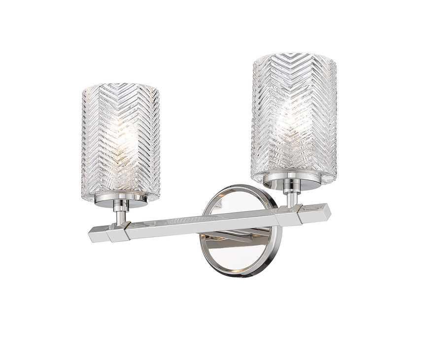 Z-Lite 1934-2V-PN Two Light Vanity, Polished Nickel