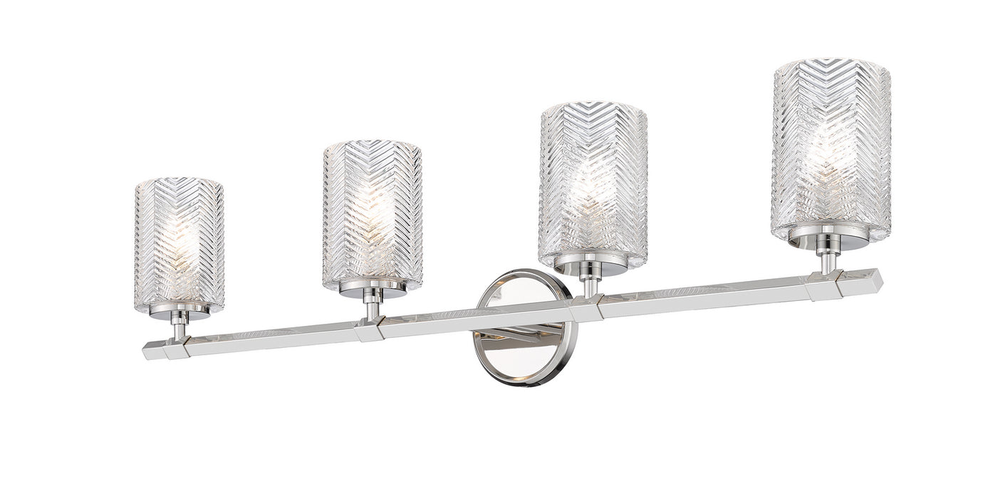 Z-Lite 1934-4V-PN Four Light Vanity, Polished Nickel