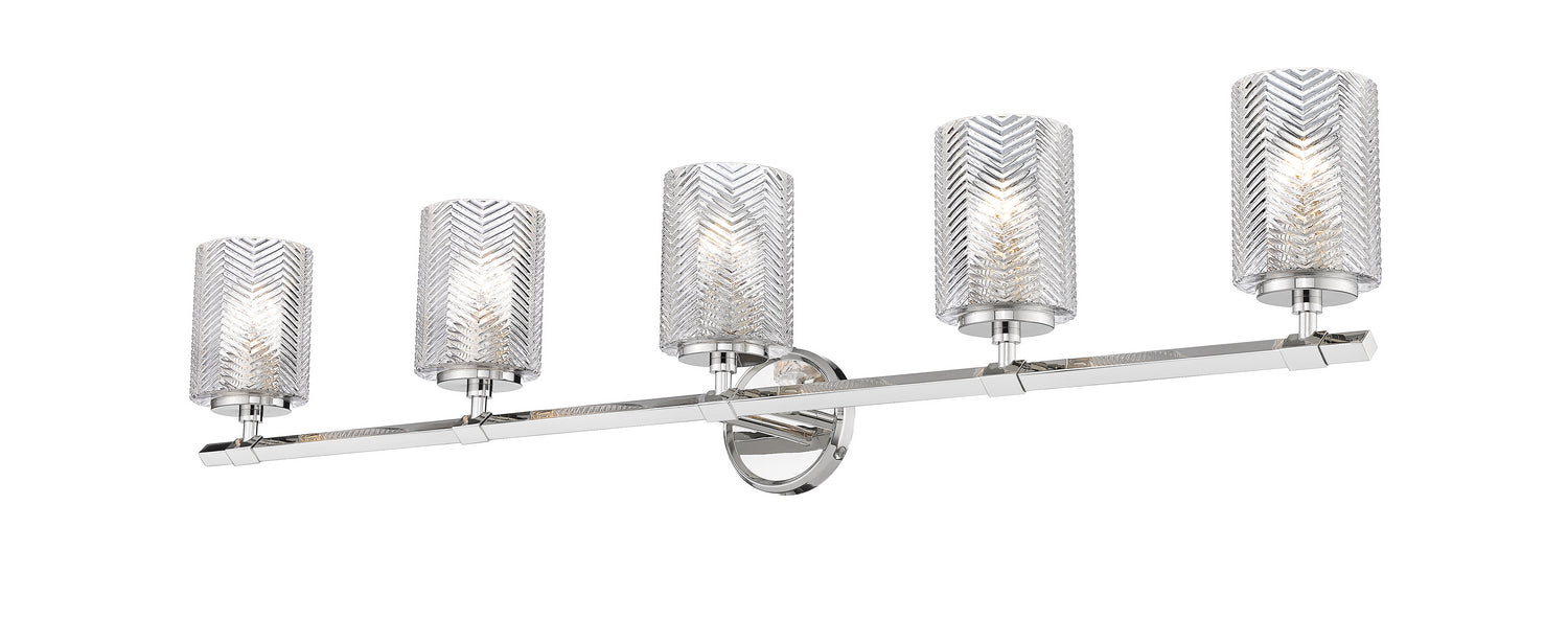 Z-Lite 1934-5V-PN Five Light Vanity, Polished Nickel