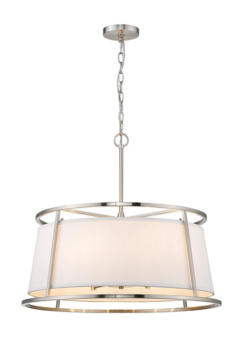 Z-Lite 1935-26BN Six Light Chandelier, Brushed Nickel