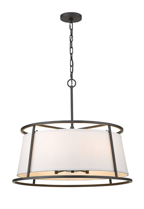 Z-Lite 1935-26IO Six Light Chandelier, Iron Ore