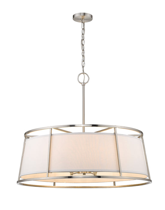 Z-Lite 1935-32BN Eight Light Chandelier, Brushed Nickel