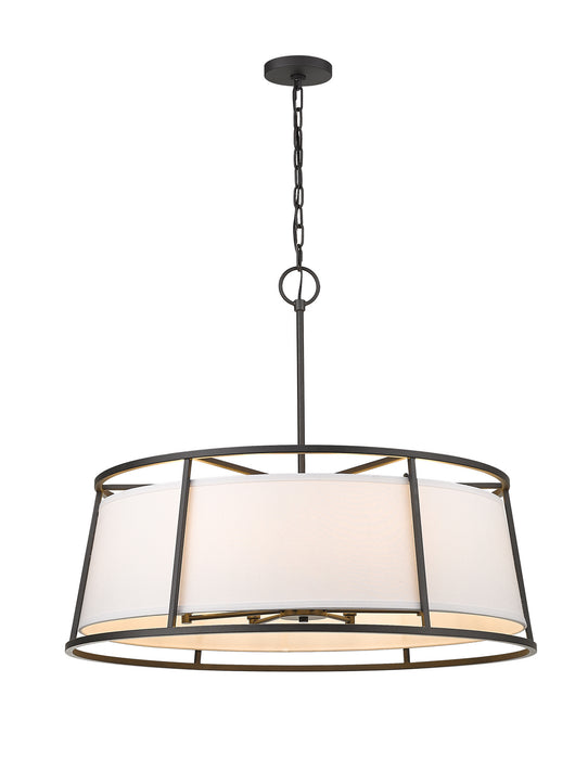 Z-Lite 1935-32IO Eight Light Chandelier, Iron Ore
