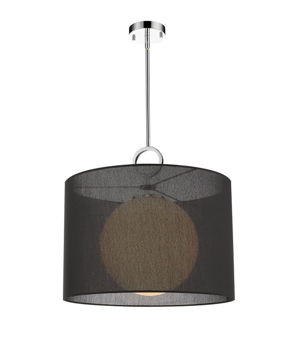 Z-Lite 194-20BK-C One Light Pendant, Chrome