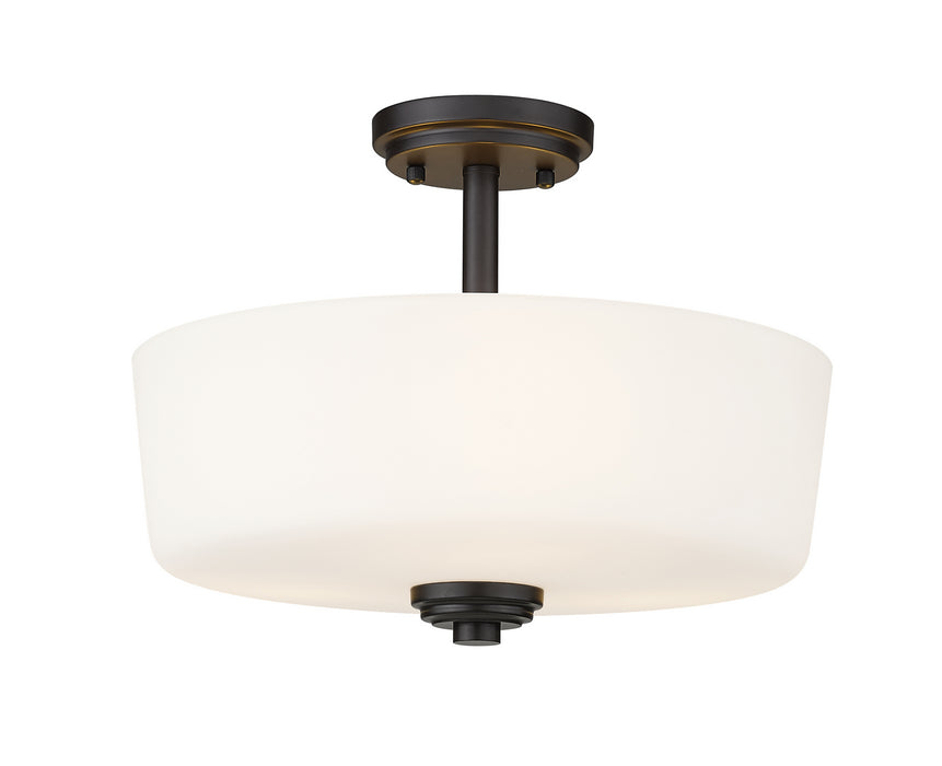 Z-Lite 220SF3 Three Light Semi Flush Mount, Bronze