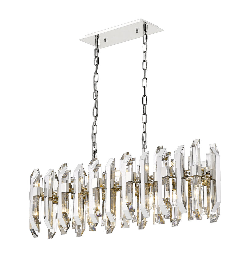 Z-Lite 4006-11L-PN 11 Light Linear Chandelier, Polished Nickel
