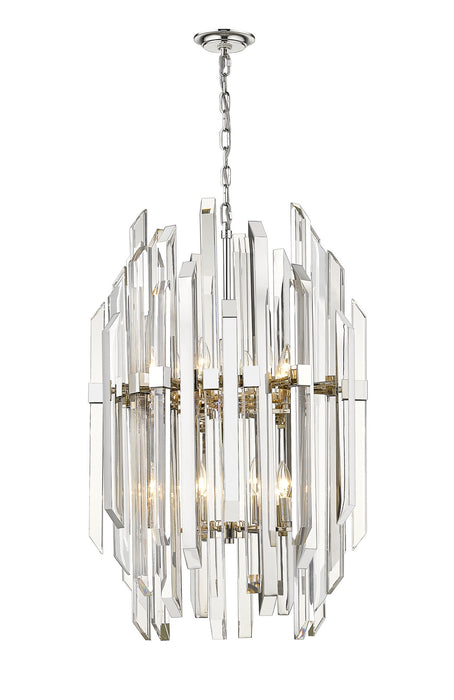 Z-Lite 4006-12PN 12 Light Chandelier, Polished Nickel