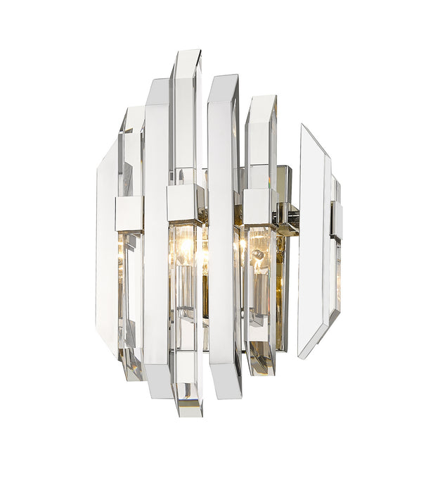 Z-Lite 4006S-PN Two Light Wall Sconce, Polished Nickel