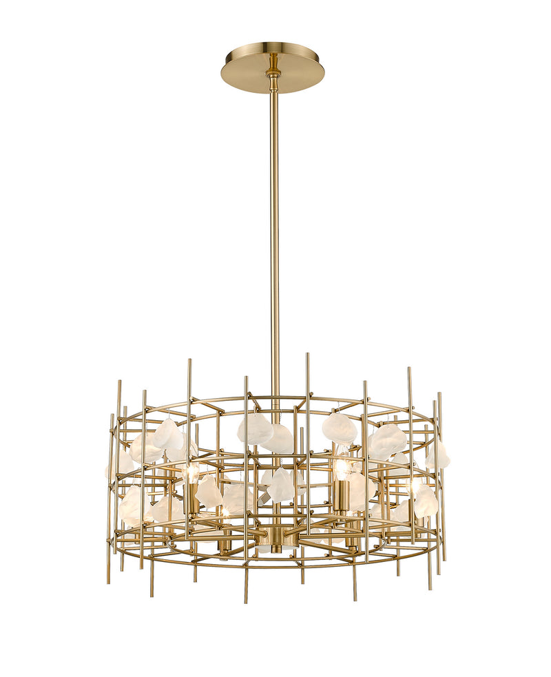 Z-Lite 4007-24AGBR Six Light Chandelier, Aged Brass