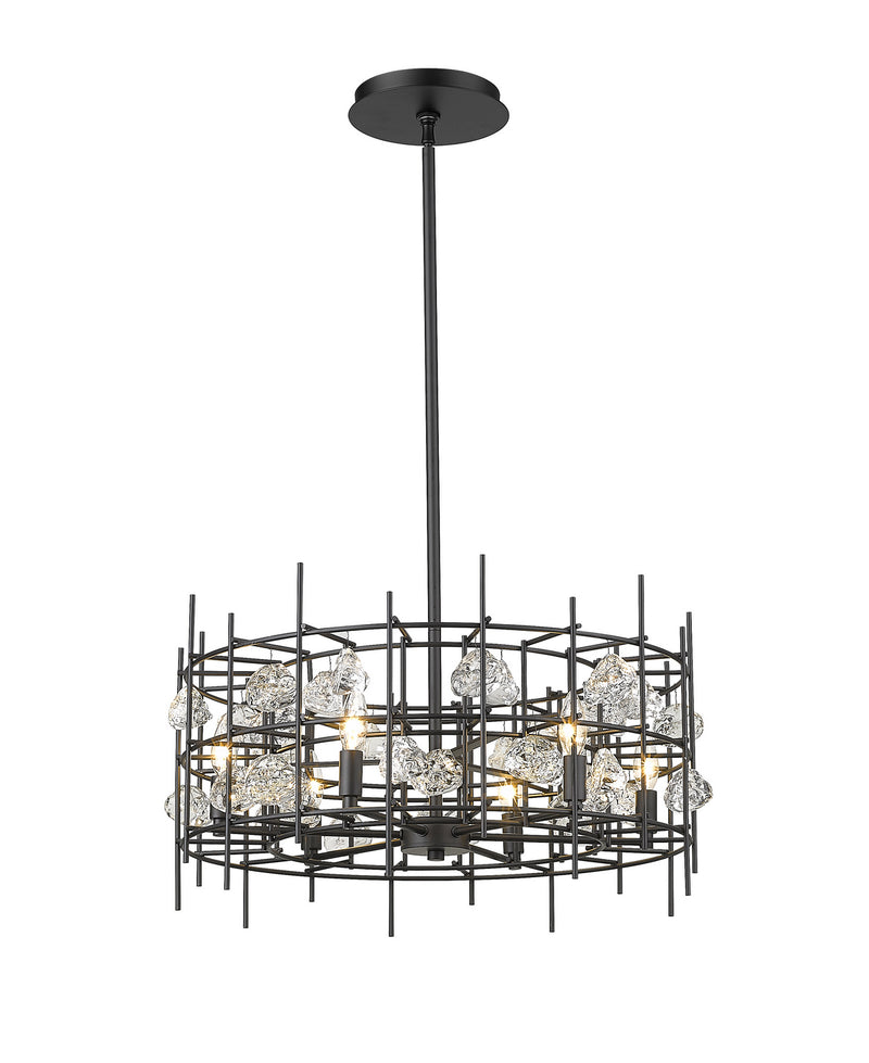 Z-Lite 4007-24MB Six Light Chandelier, Matte Black