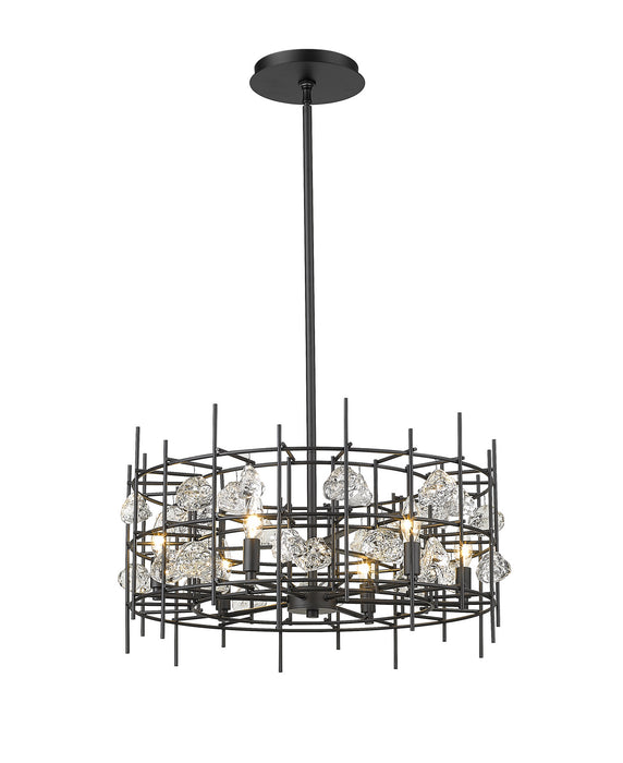 Z-Lite 4007-24MB Six Light Chandelier, Matte Black