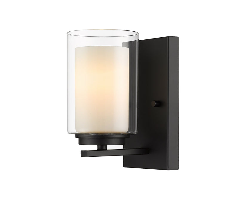 Z-Lite 426-1S-MB One Light Wall Sconce, Matte Black