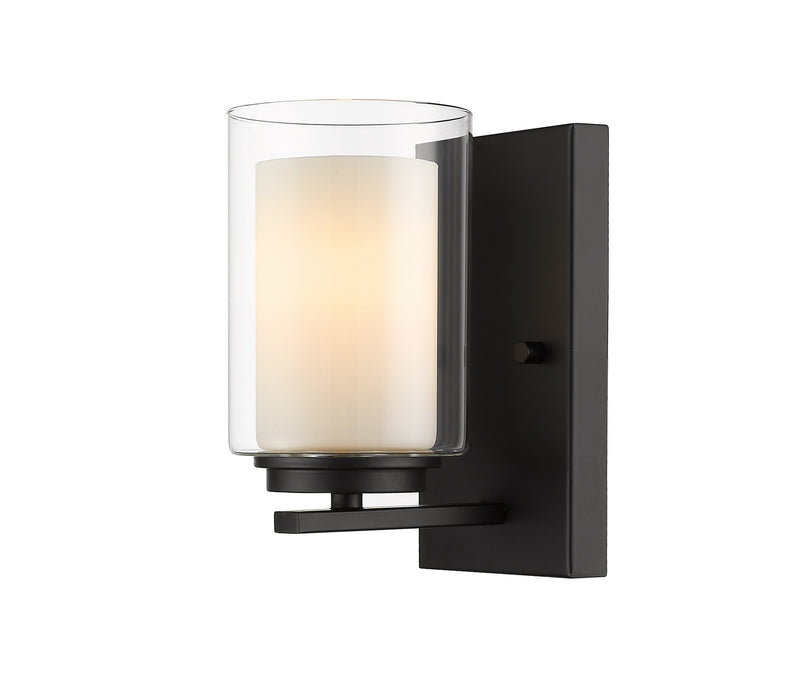 Z-Lite 426-1S-MB One Light Wall Sconce, Matte Black