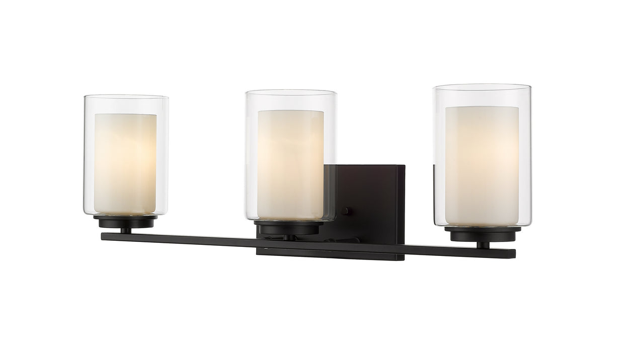 Z-Lite 426-3V-MB Three Light Vanity, Matte Black