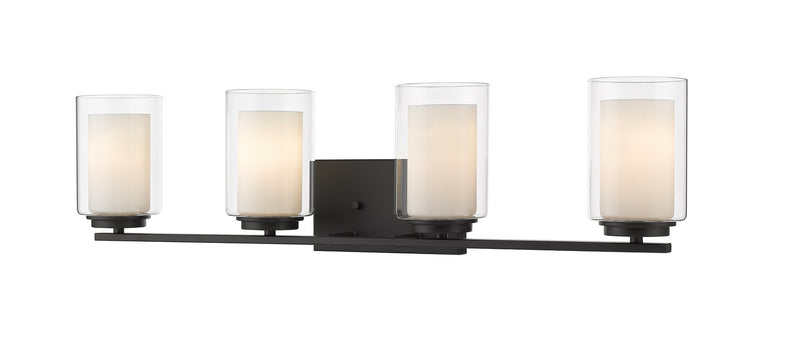 Z-Lite 426-4V-MB Four Light Vanity, Matte Black