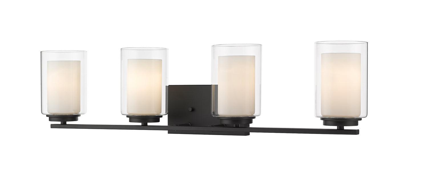 Z-Lite 426-4V-MB Four Light Vanity, Matte Black