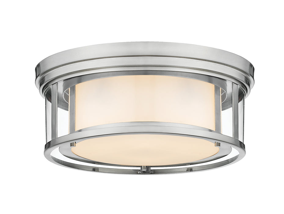 Z-Lite 426F16-BN Three Light Flush Mount, Brushed Nickel