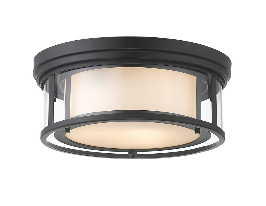 Z-Lite 426F16-MB Three Light Flush Mount, Matte Black