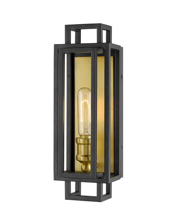 Z-Lite 454-1S-BRZ-OBR One Light Wall Sconce, Bronze + Olde Brass