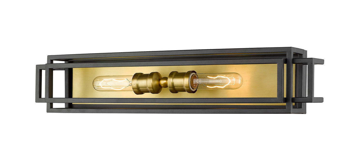 Z-Lite 454-2V-BRZ-OBR Two Light Vanity, Bronze + Olde Brass