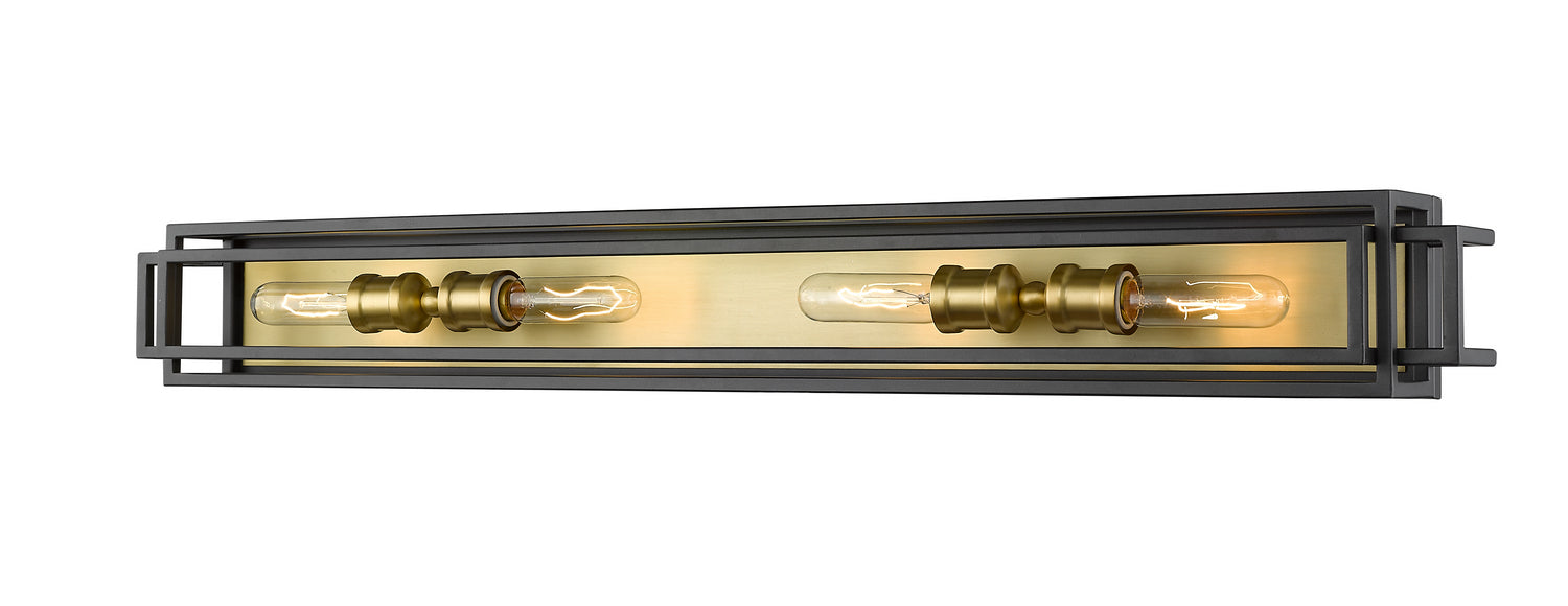 Z-Lite 454-4V-BRZ-OBR Four Light Vanity, Bronze + Olde Brass