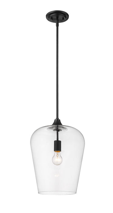Z-Lite 473P12-MB One Light Pendant, Matte Black