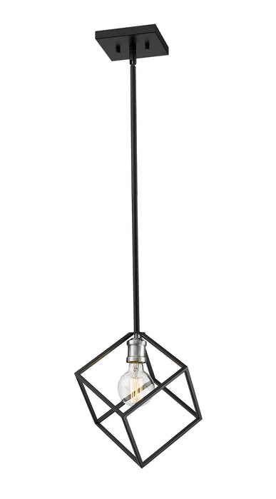 Z-Lite 478P11-MB-BN One Light Pendant, Matte Black + Brushed Nickel