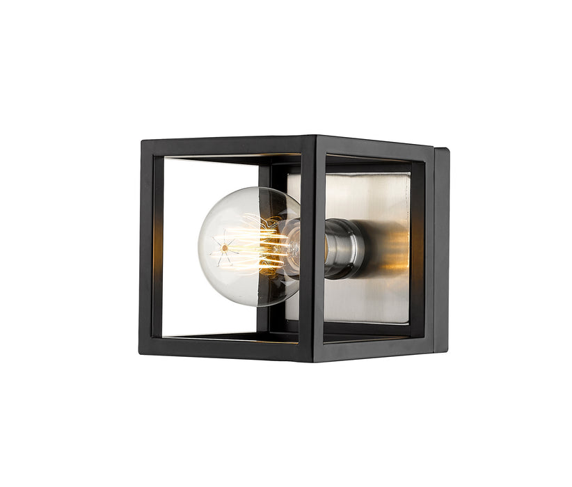Z-Lite 480-1S-MB-BN One Light Wall Sconce, Matte Black + Brushed Nickel