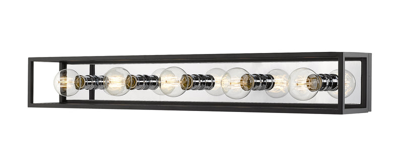 Z-Lite 480-5V-MB-CH Five Light Vanity, Matte Black + Chrome