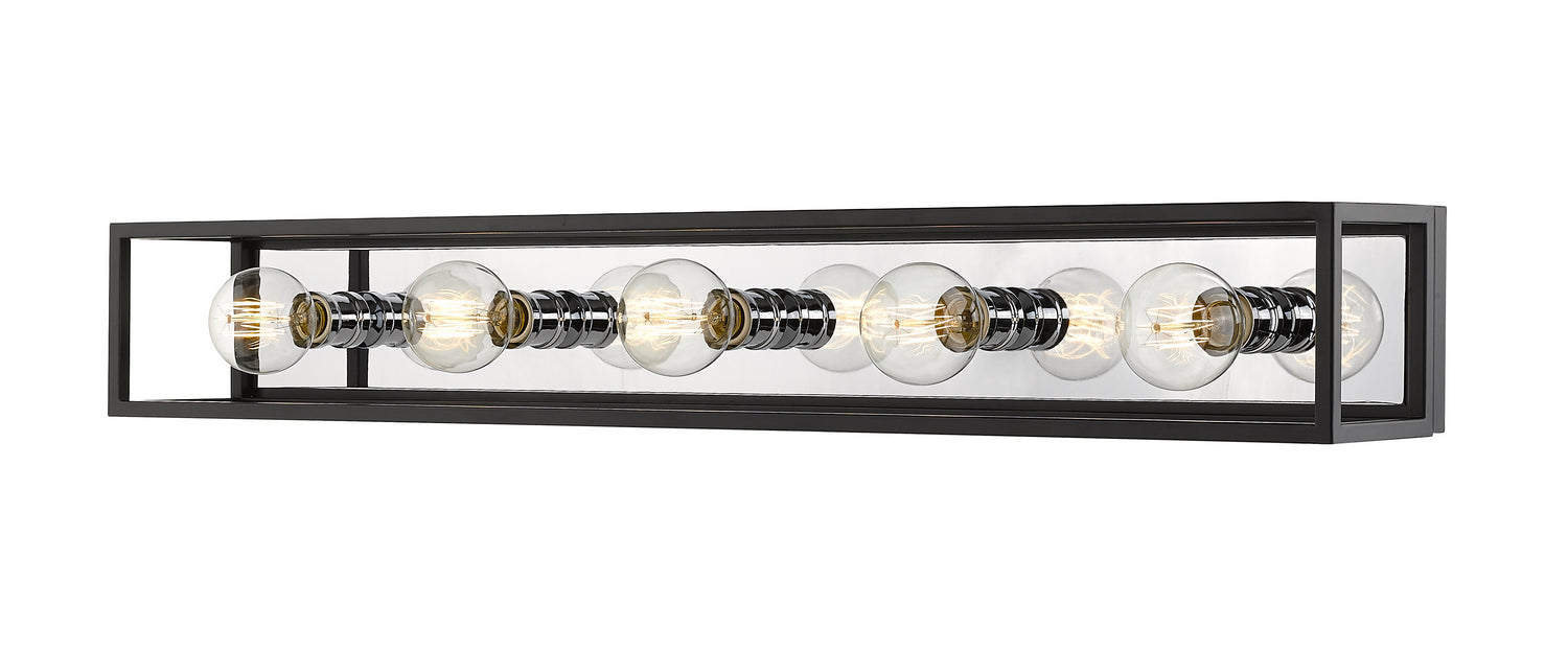 Z-Lite 480-5V-MB-CH Five Light Vanity, Matte Black + Chrome