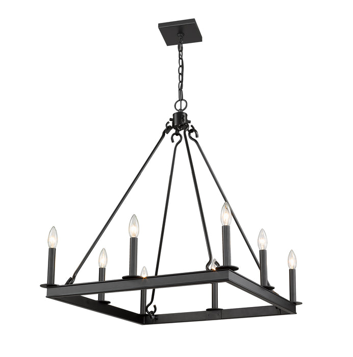 Z-Lite 482S-8-26MB Eight Light Chandelier, Matte Black