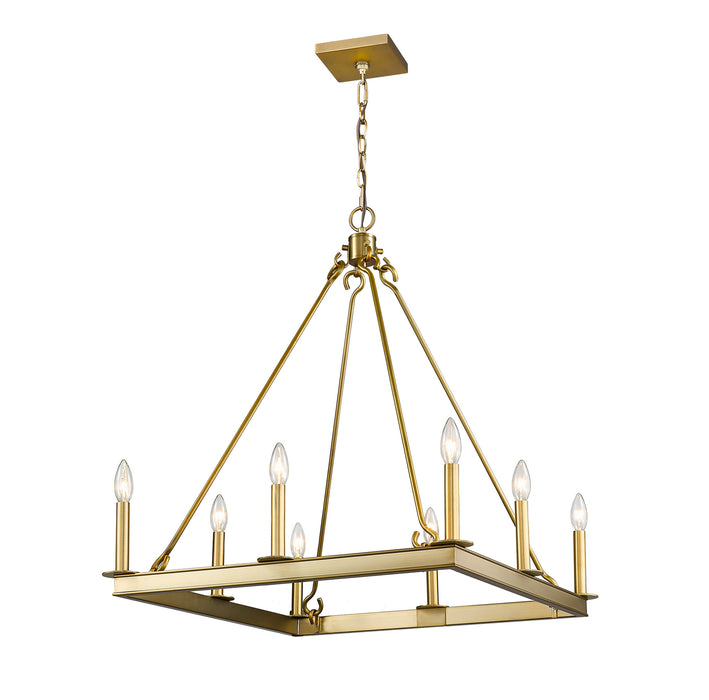 Z-Lite 482S-8-26OBR Eight Light Chandelier, Olde Brass