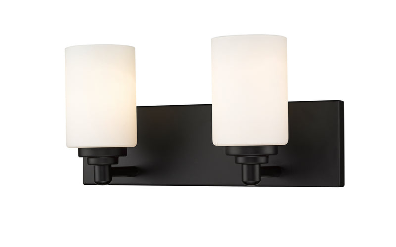Z-Lite 485-2V-MB Two Light Vanity, Matte Black