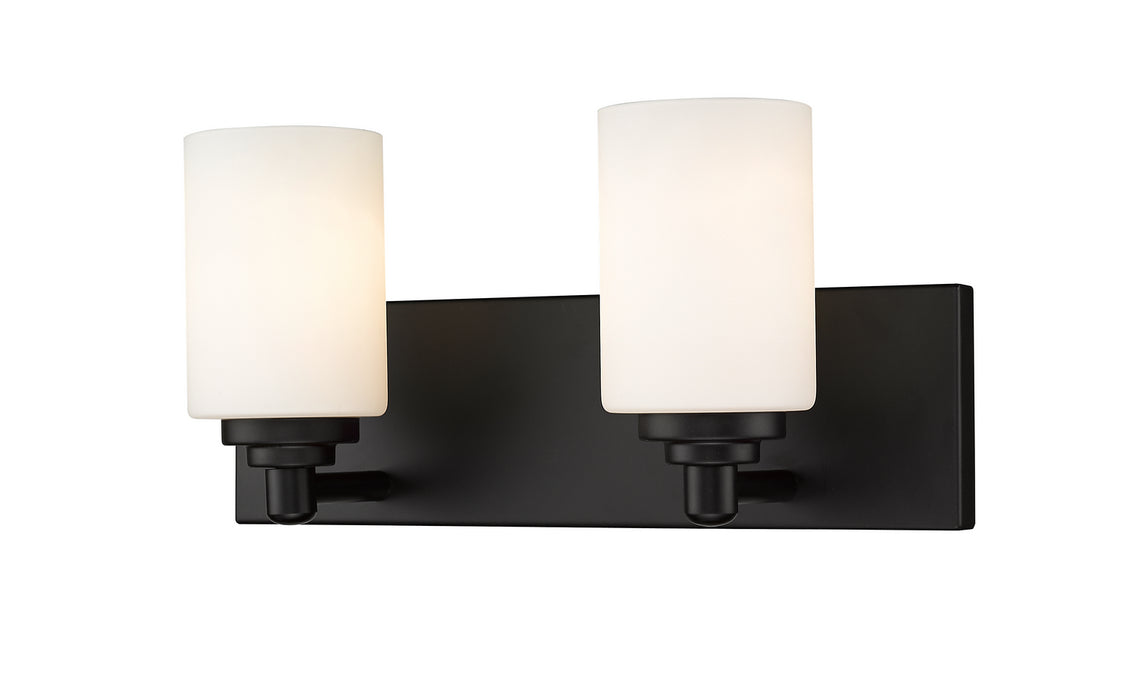 Z-Lite 485-2V-MB Two Light Vanity, Matte Black