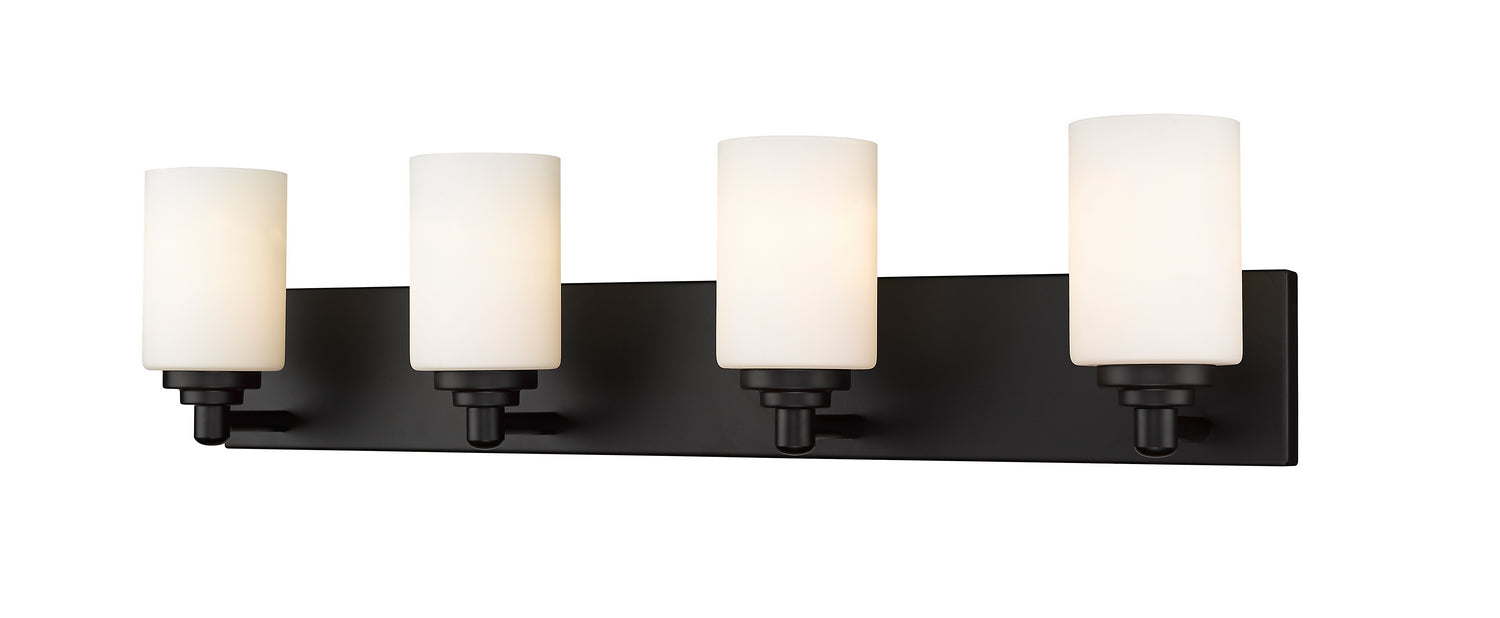 Z-Lite 485-4V-MB Four Light Vanity, Matte Black