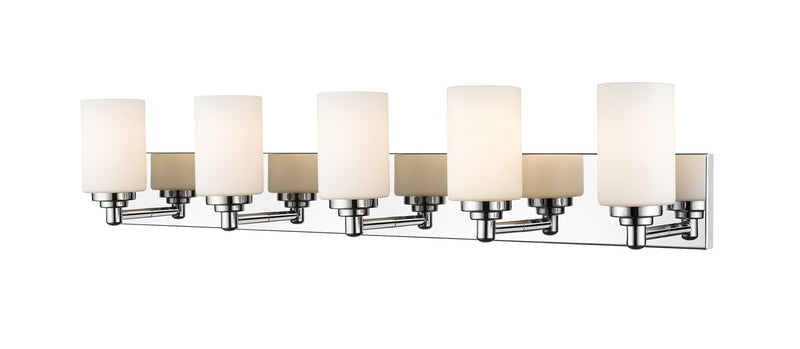 Z-Lite 485-5V-CH Five Light Vanity, Chrome