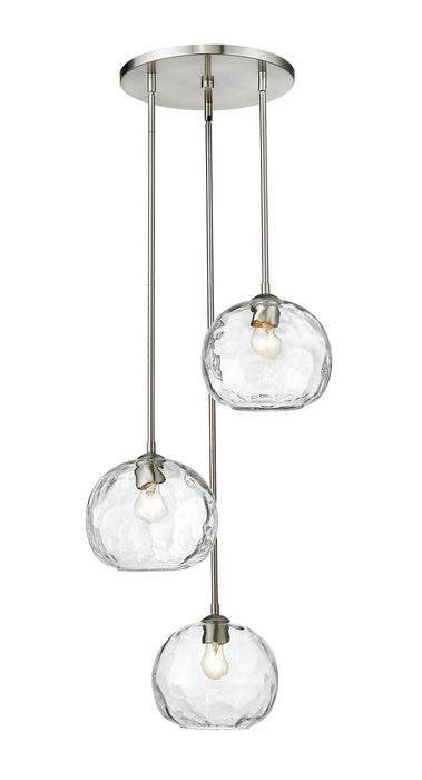 Z-Lite 490P10-3R-BN Three Light Chandelier, Brushed Nickel